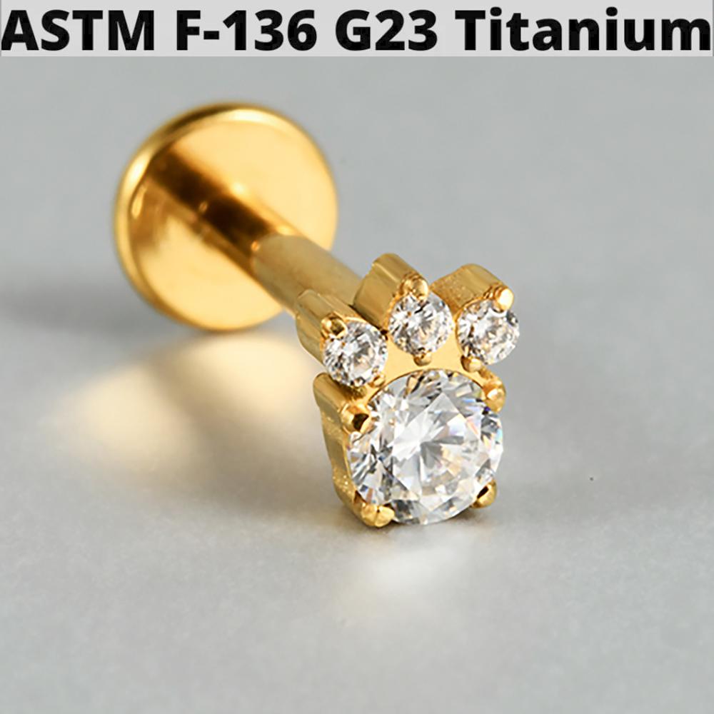 1PC G23 Titanium Butterfly Internal Thread Labret Lip Rings Cross Snake Ear Cartilage Tragus Helix Earring Lobe Piercing Jewelry