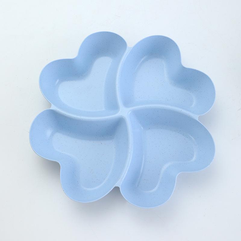 Creative Clover Heart-Shaped Snack & Dessert Plate for Living Room