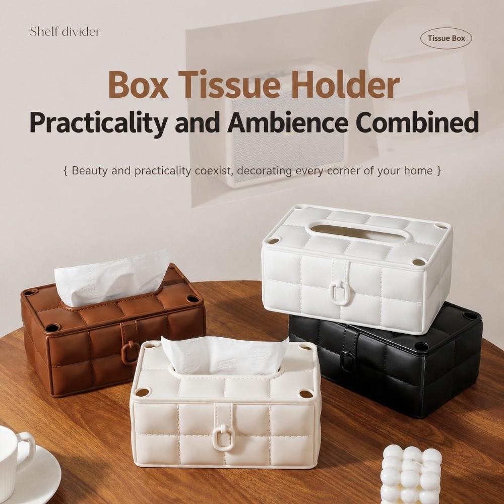 Large Capacity Tissue Box Holder Dust-proof Facial Tissue Box Durable Paper Holder fo Homestay