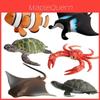 Simulated Shark Turtle Clownfish Crab Killer Whale Marine Animal Model Ornament For Educational Display And Kids Play