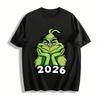 2026 Grinch Lustiges Grafik-T-Shirt für Erwachsene, vielseitig, reine Baumwolle