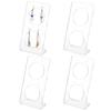 4pcs Transparent Acrylic Earring Display Stands L-Shaped for 2 Pairs Dangle Earring Display Clear 8x4x16cm Hole: 2.2mm