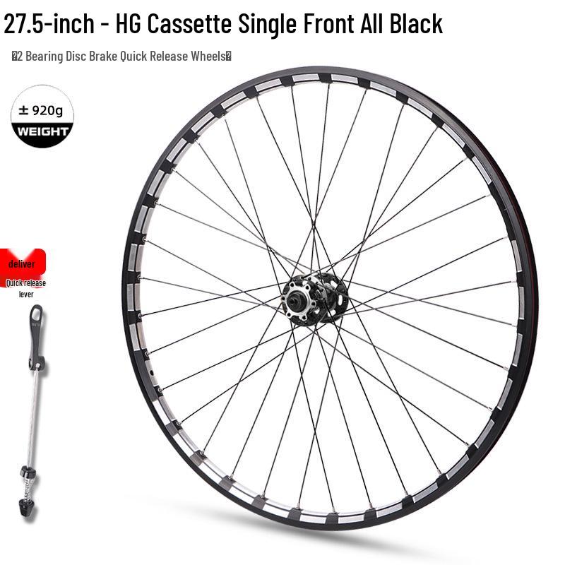Mountain Bike Wheelset: 26/27.5/29 Inch, Front & Rear Quick Release, Disc Brake Compatible