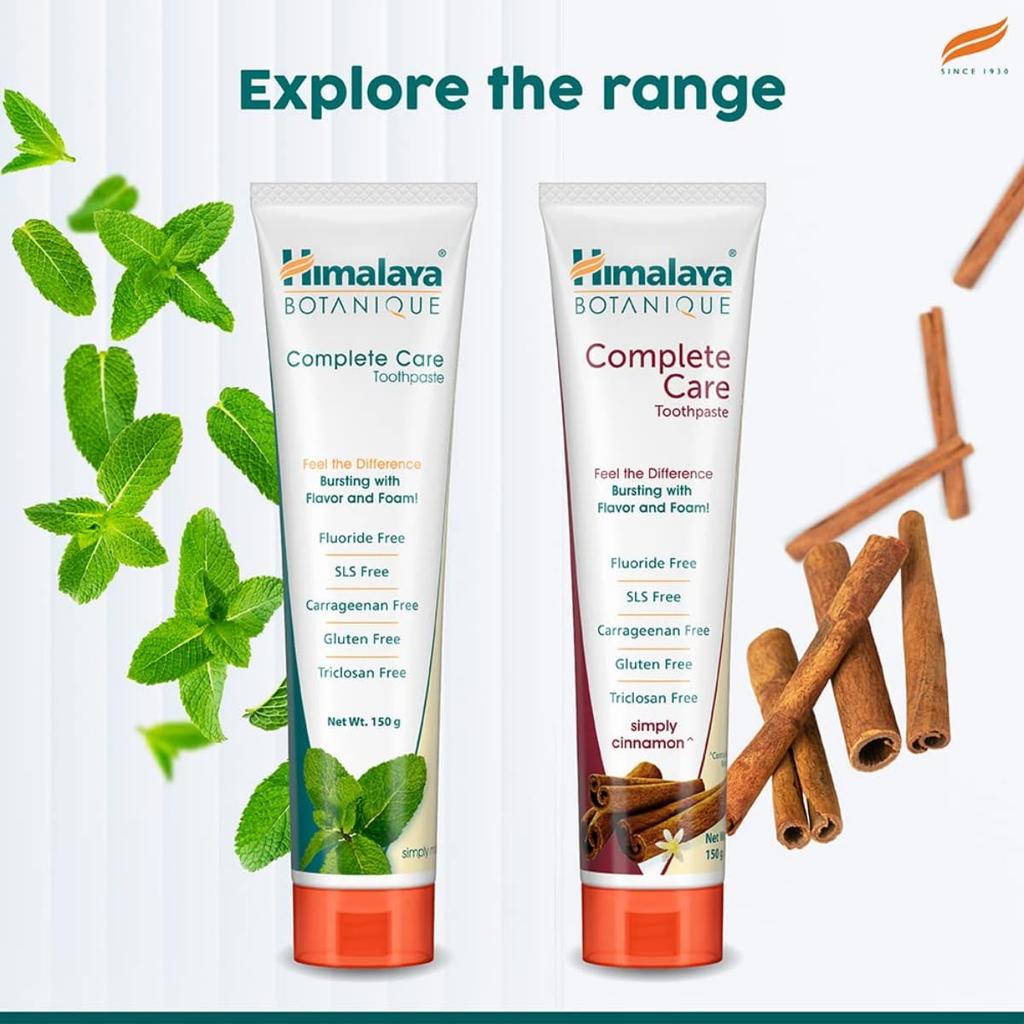 Himalaya Simply Mint Toothpaste 150g - Fluoride Free & SLS Free - Vegan Natural Fresh Breath & Plaque Protection