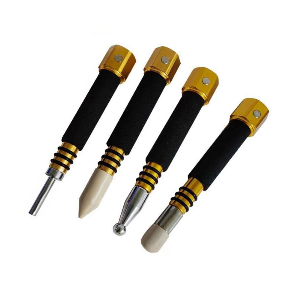 4Pcs Anti-Slip Tap Down Pen Aluminum Alloy Grip Dent Repair Tool Tip Scratch Free Tool