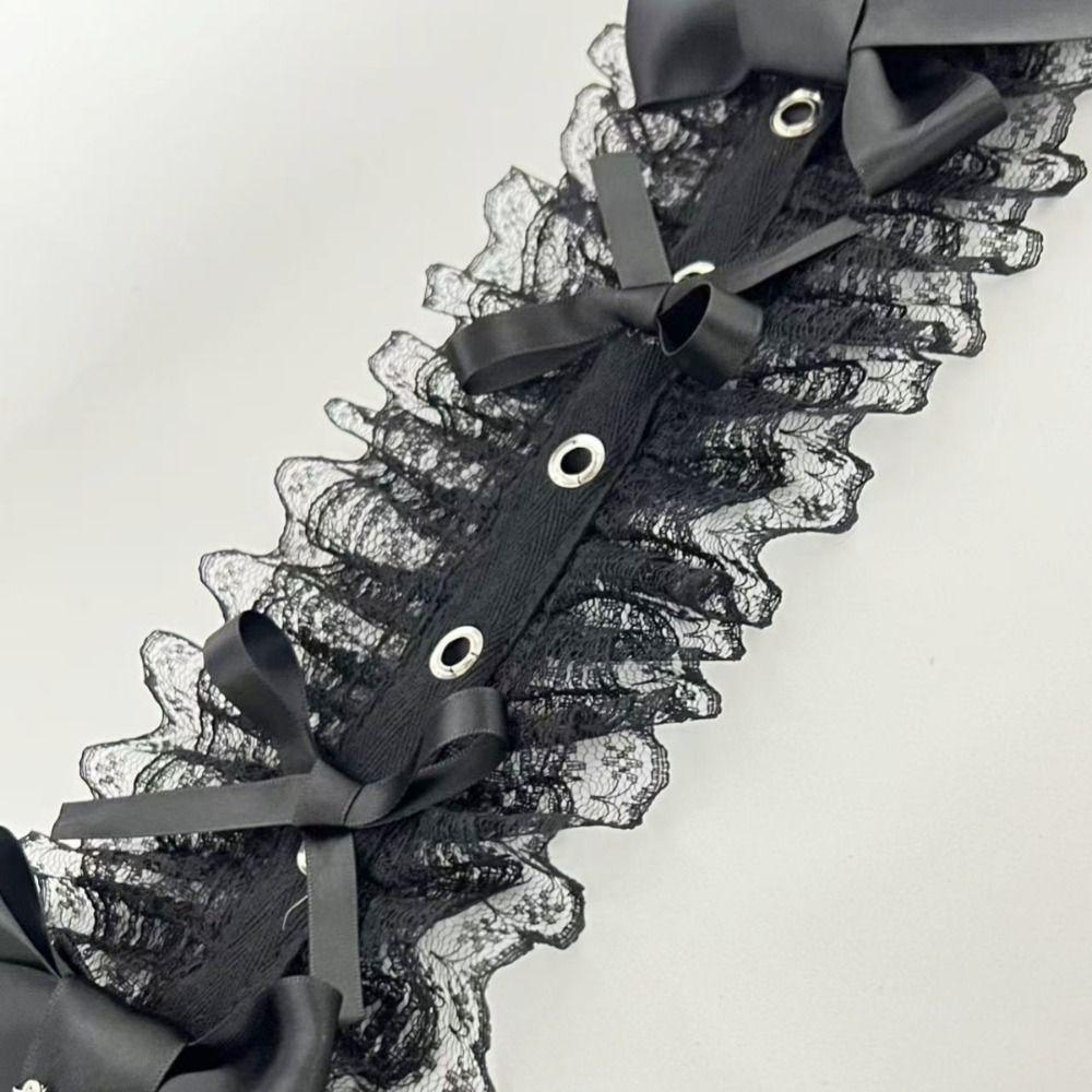 Y2k Lolita Wings Lace Headband Spicy Girl Lolita Hair Clip Sweet Ruffled Hairband Party