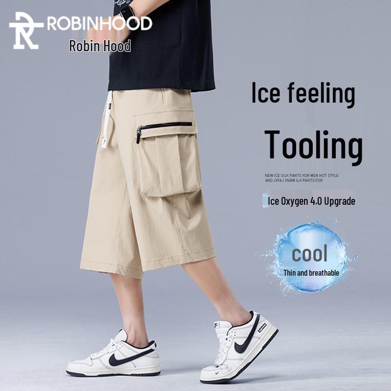 ROBINHOOD Men s Summer Cool-Touch Quick-Dry Cargo Capri Shorts 2XL
