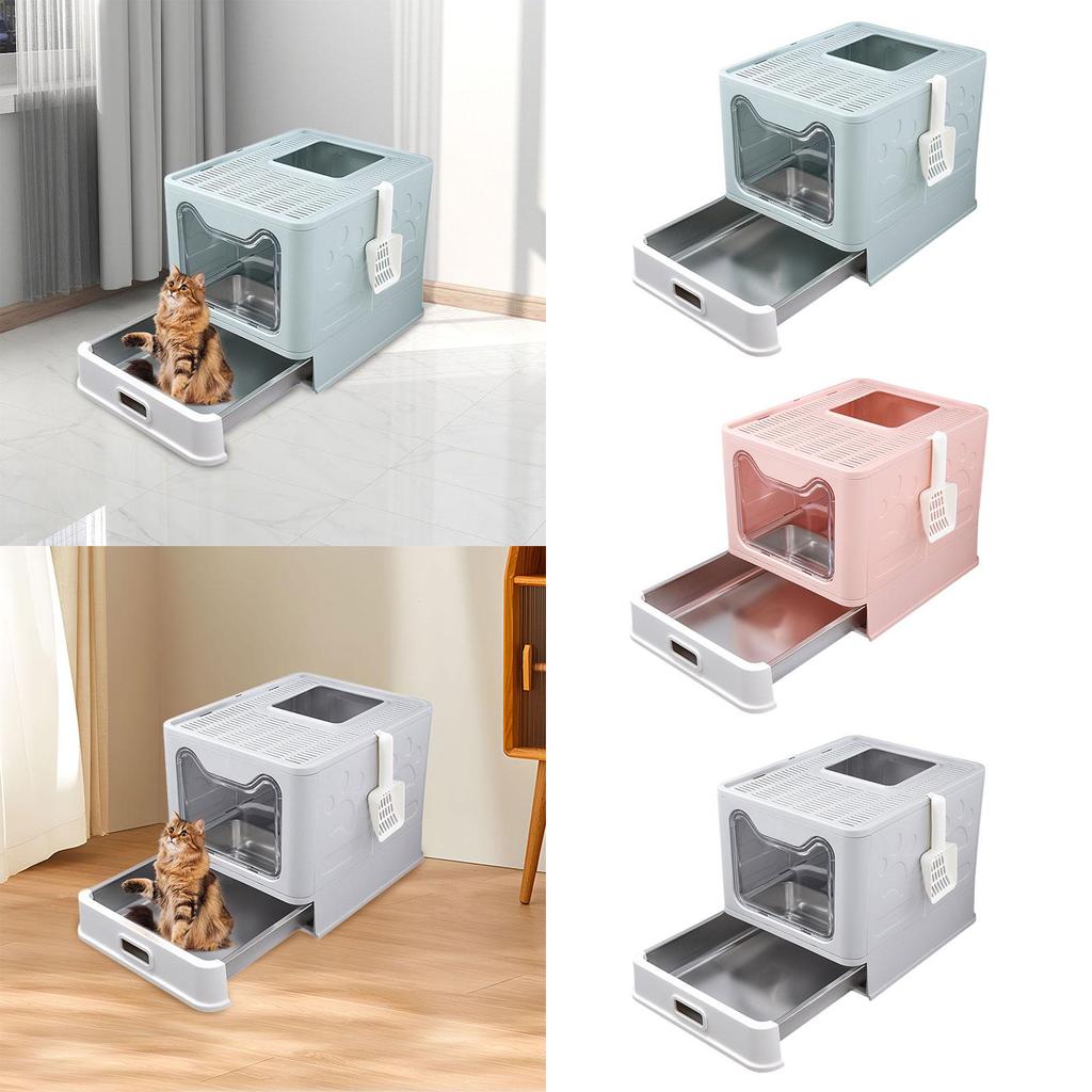 Cat Litter Box with Lid Foldable
