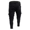 Stretch Men's Jeans Trendy Knee Hole Zip Calf Trousers