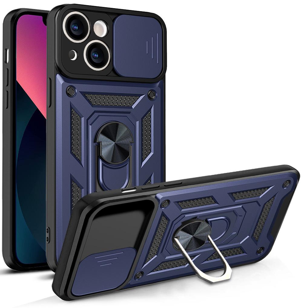 Per Custodia iPhone 13 Cover iPhone 14 Pro Custodia iPhone 13 Pro MAX Supporto ad Anello Magnetico Custodia Corazzata per Telefono Copertura Posteriore con Protezione Scorrevole per Fotocamera