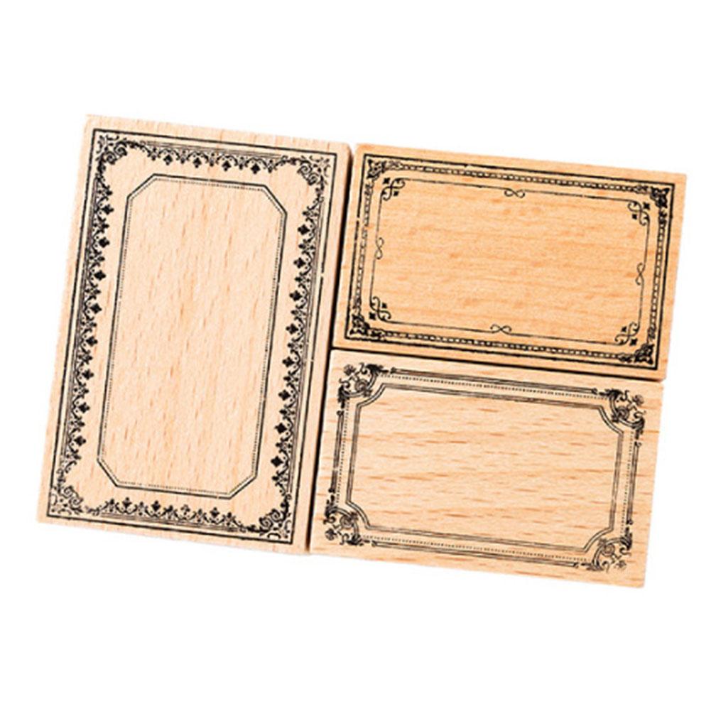 

Make Your Crafts Stand Out with Wood Rubber Stamps Retain Natural Texture Exquisite Engraving Lines 4 Stamps in a Pack