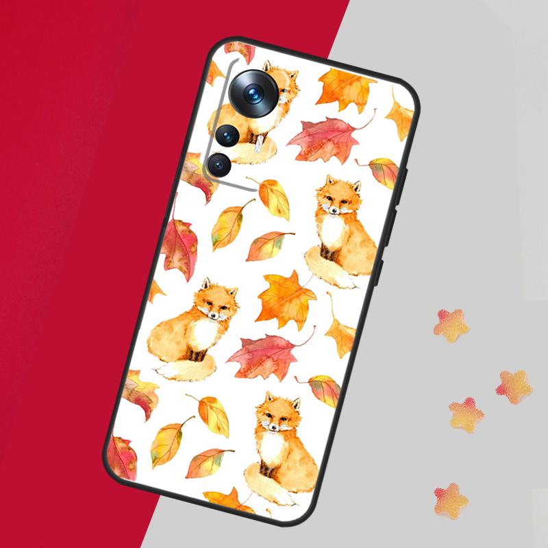 Autumn Leaves Fall Fox Case For Xiaomi 14T 11T 12T 13T 15 Pro 13 14 Ultra Cover For POCO F7 F5 F6 X3 X5 X6 X7 Pro
