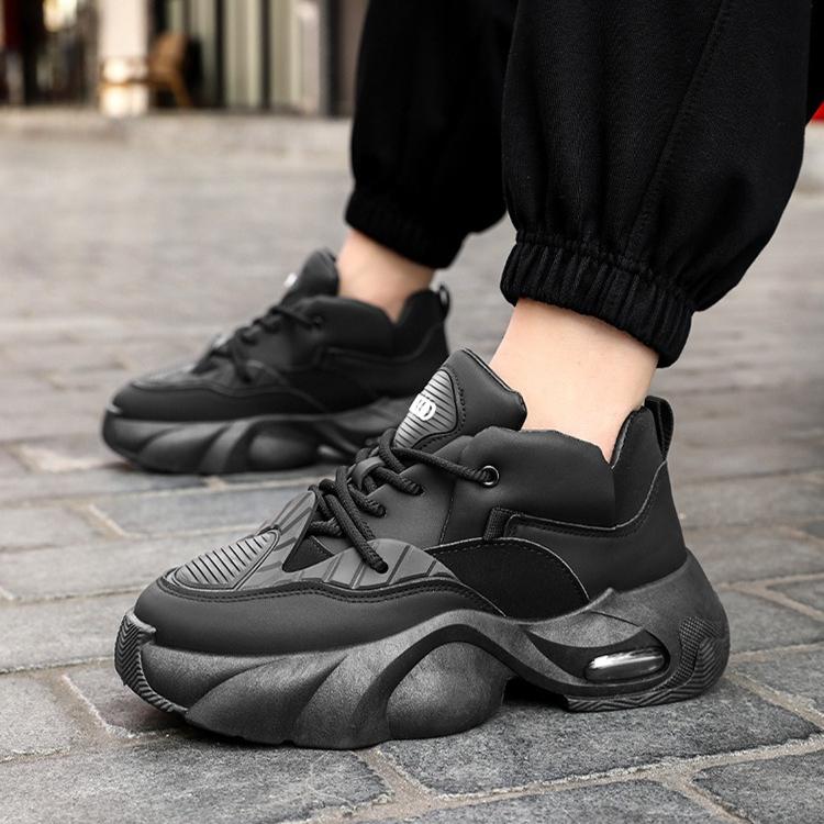 Shoes for Men High Quality Mesh Breathable Leather Men's Platform Sneakers Trend Casual Running Sports Me'n Shoes Zapatos Hombre