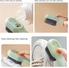 Multifunctional Liquid Dispensing Shoe Brush  One Hand Press Cleaner for Sneakers Boots Household Laundry Scrubbing Tool