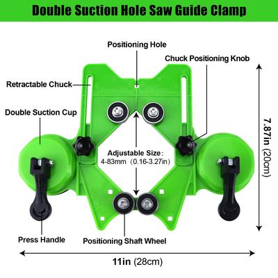 Adjustable Suction Cup Guide Drill Locator - Diamond Hole Saw Tile Drill Bit, Precision Locator for Home Renovation