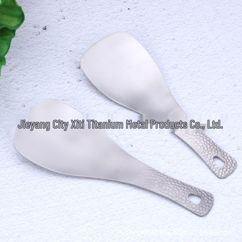 Durable Non-Stick Pure Titanium Rice Serving Spoon - Anti-Scald, Portable, Thickened Kitchen Cutlery