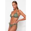 Batikowy zestaw bikini z trójkątnym wzorem i wiązaniem Tbess23bt00005