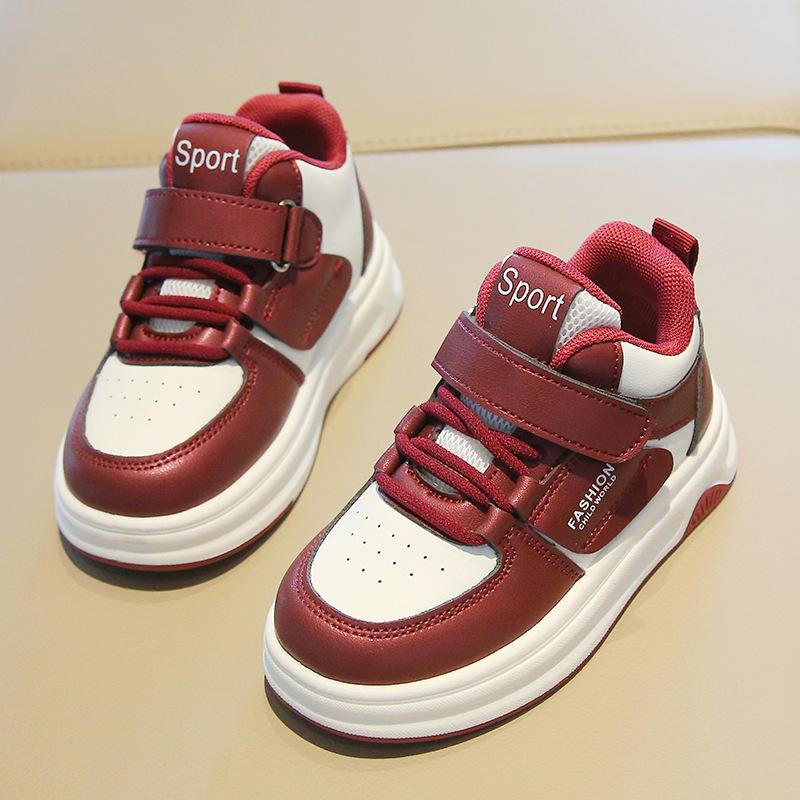 Kids Spring Autumn High Top White Shoes Boys Girls Soft Sole Casual Sneakers Baby Sports Shoes