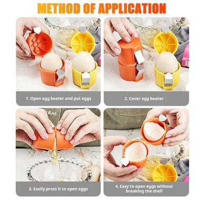 2Pcs Egg Shell Opener Egg Opener Tool for Clean Cracking Handheld Eggshell Cutter Multifunctional Eggs Breaker And Separator for Cooking Camping