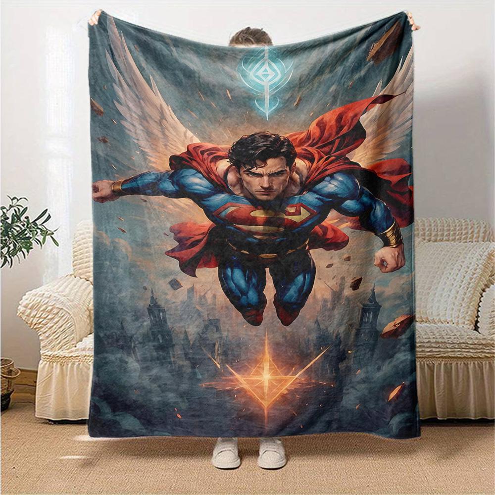 1pc Superman Wings Flannel Blanket - Soft Warm Throw for Home, Office, TravelL1373