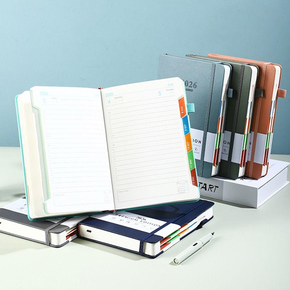 English 2026 Schedule Planner Notepad 12 Months 365 Days Efficiency Notebook  Office Supplies