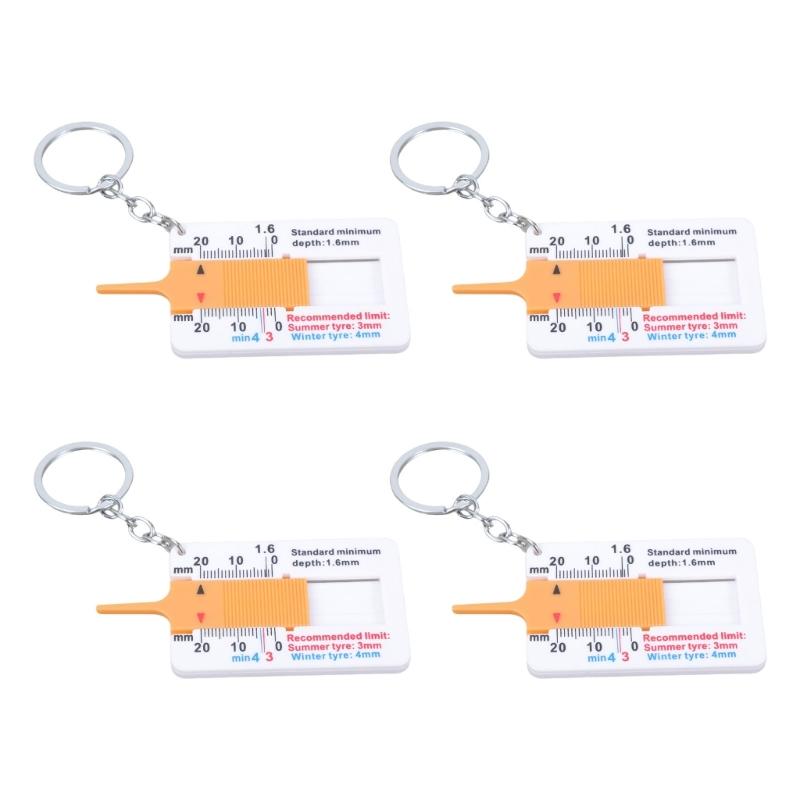 

4PCS Easy carry Tire Treading Gauges Automotive Measurement Tool Digital Scale Display Easy to Carry for Vehicle Maintenance 1 жёлтый