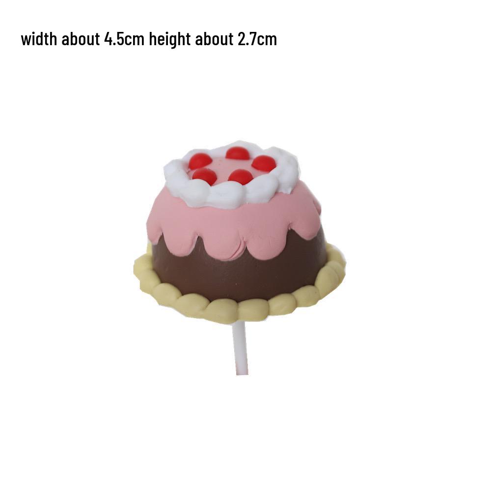 3D Weiche Gummi Mini Cupcake Dekoration Ornamente für Kindergeburtstagsverkleidung
