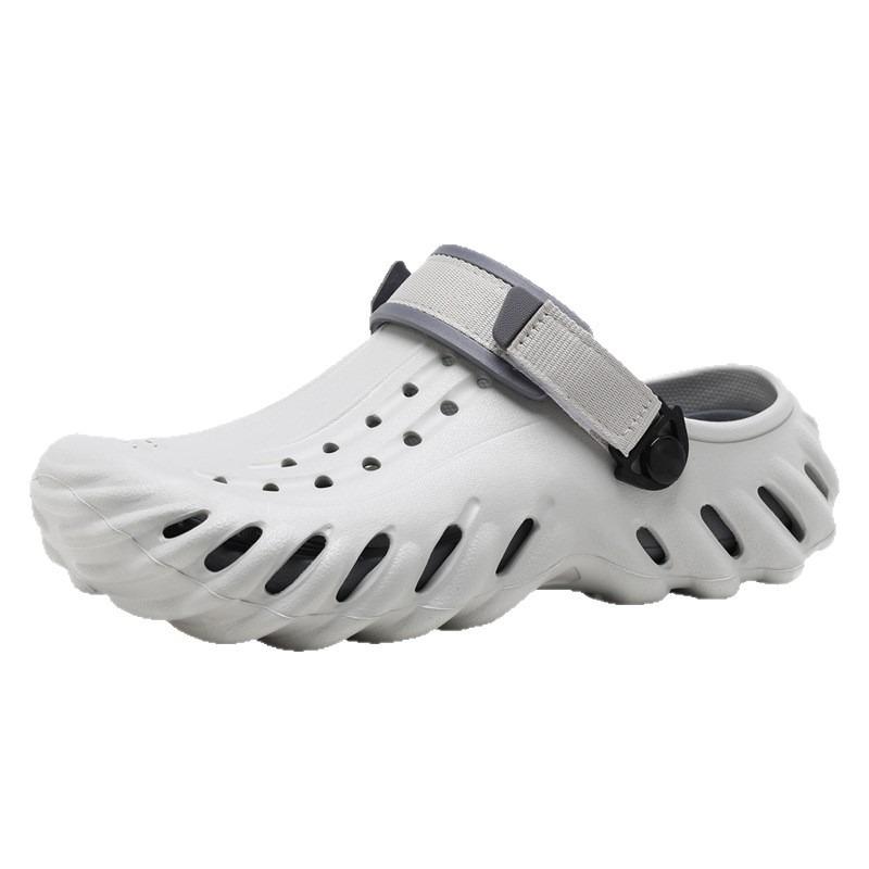Summer new men's casual hole shoes platform non-slip eva fashion round head indoor and outdoor beach bag head sandals