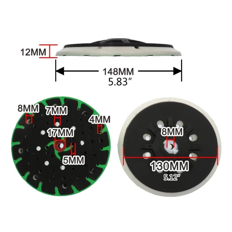 Sturdy 6''/150mm Polishing Disc for  Sander Sanding Disc Grinding Multi-Hole  Sanding Pad