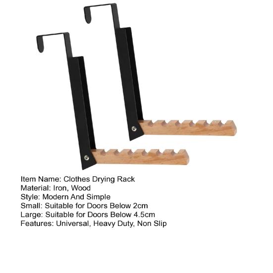Foldable Over-the-Door Hook Rack with 6 Swivel Hooks Portable No-Drill Organizer for Travel Hotel Home Non Slip Door Hanger for Clothes Towels Bags
