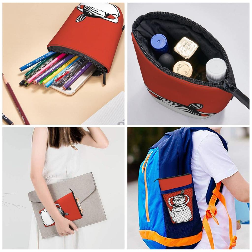 HTSW Standing Pencil Moomin Little My Simple and Multifunctional Stationery Pouch with Pencil Holder and Small Item Perfect for Students and Office