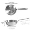 IMEEA Mini Frying Pan, Perfect for Lunchboxes, Breakfast, and Fried Eggs, Lightweight, 12cm, Triple-Layer Construction, with Spout, Stainless Steel, I