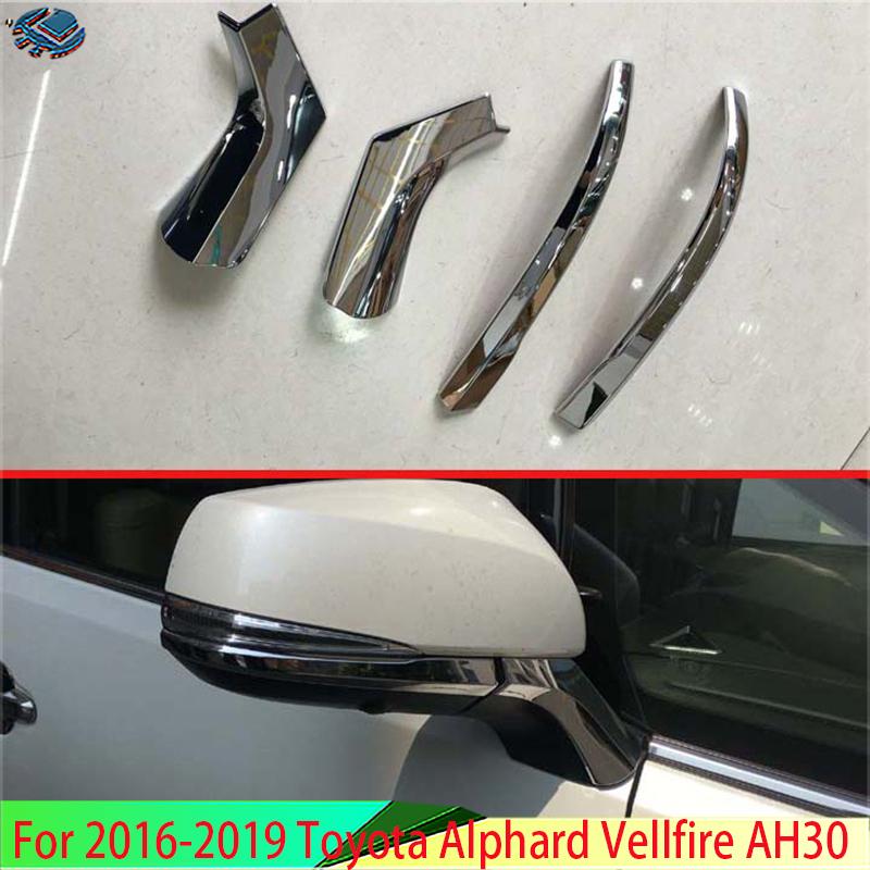 For 2016- Toyota Alphard Vellfire AH30 Car Accessories ABS Chrome Door Side Mirror Cover Trim