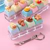 Cute Sticker DIY Button Squeeze Toy Keychain - Stress Relief Pendant