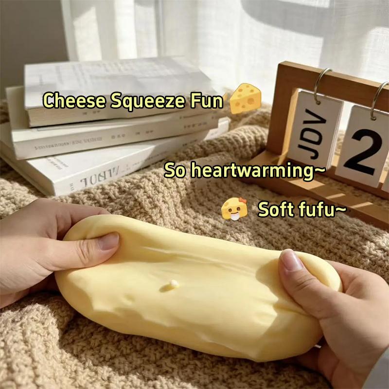 Palla Spremibile Cubo di Formaggio Gigante 7cm Pallina di Farina di Formaggio Ultra-Sottile Giocattolo Decompressione Plastica Impastabile Musica TPR Decorazione Stanza