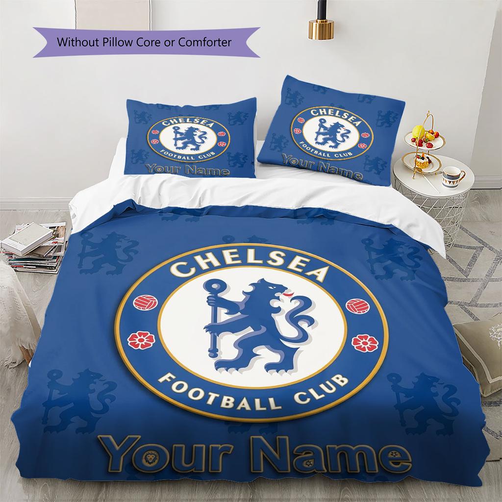 Chelsea F Custom Name Pattern Bedding,Quilt Set Quilt Cover Pillowcase Home Birthday Gift(1 * Duvet Cover + 2 * Pillowcase, Without Core)