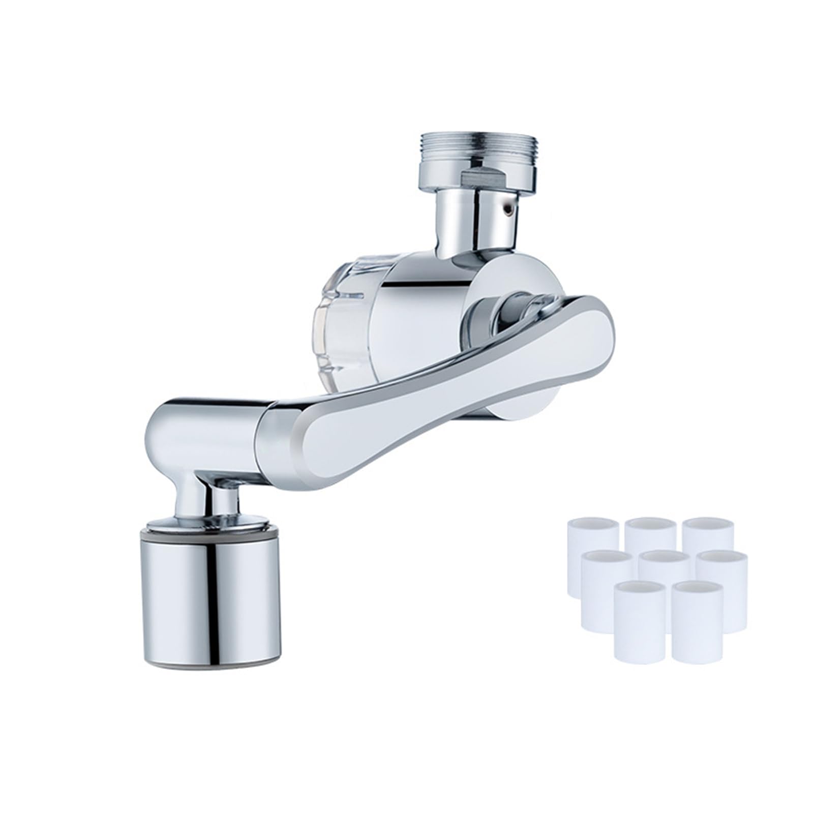 

VARMHUS Water Faucet Direct Connection Faucet Direct Connection Type Water Swinging 2 Output 1080 Degree Water Water Rotating Faucet Tip Parts