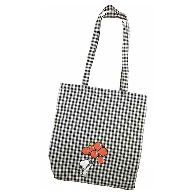 Marimo Craft SNOOPY Balloon Check Series Shoulder Tote Large A4 W380 X Bag, Capacity, Compatible, Approx. H410mm, SPC-1409