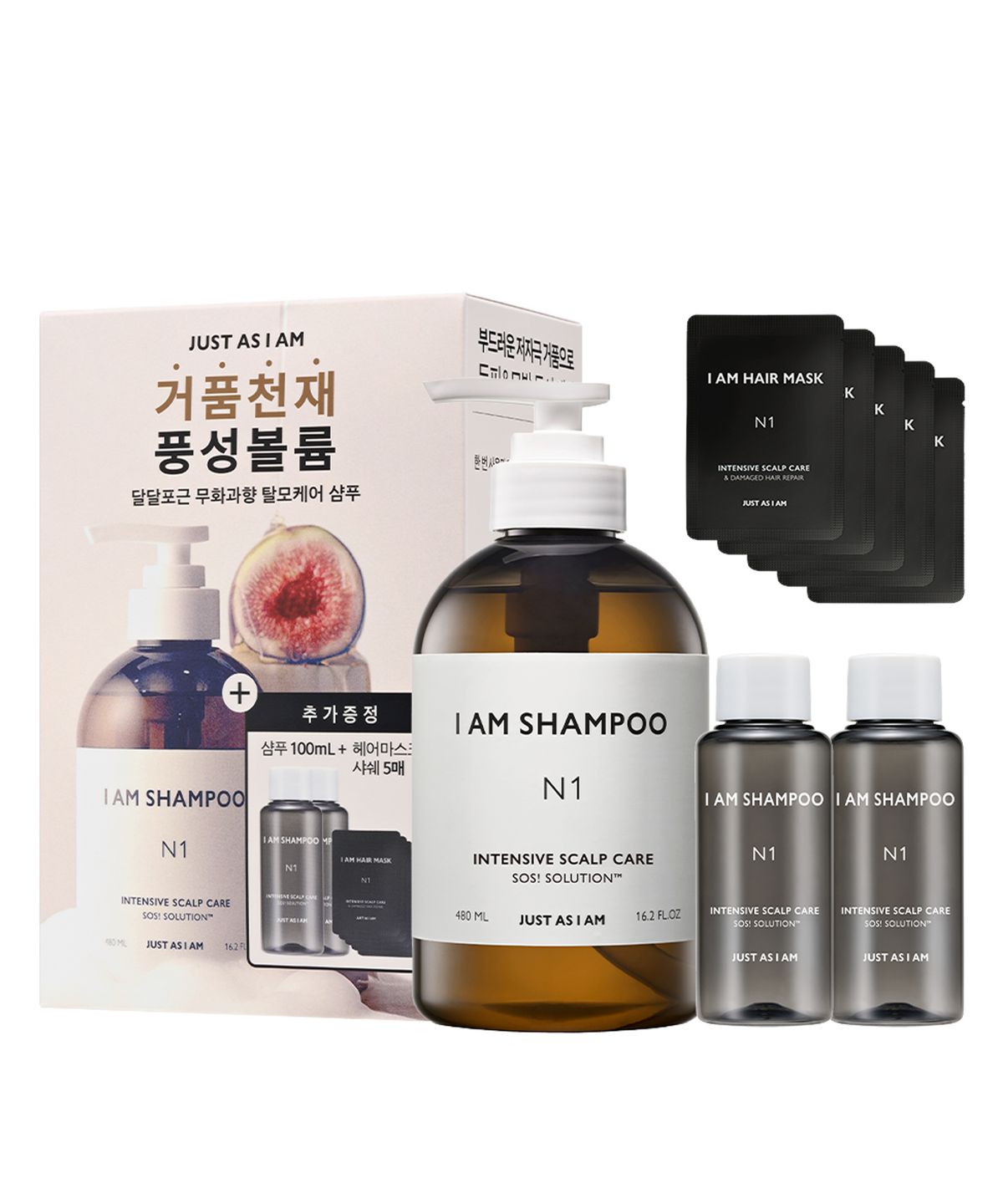 IAM Intensive Scalp Care Shampoo N1 480ml + 100ml Special Set (+ 5-Day Hair Mask Gift)