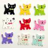 50 Pcs Mixed Color Cute Cat Kitten 2Holes Wood Sewing Buttons