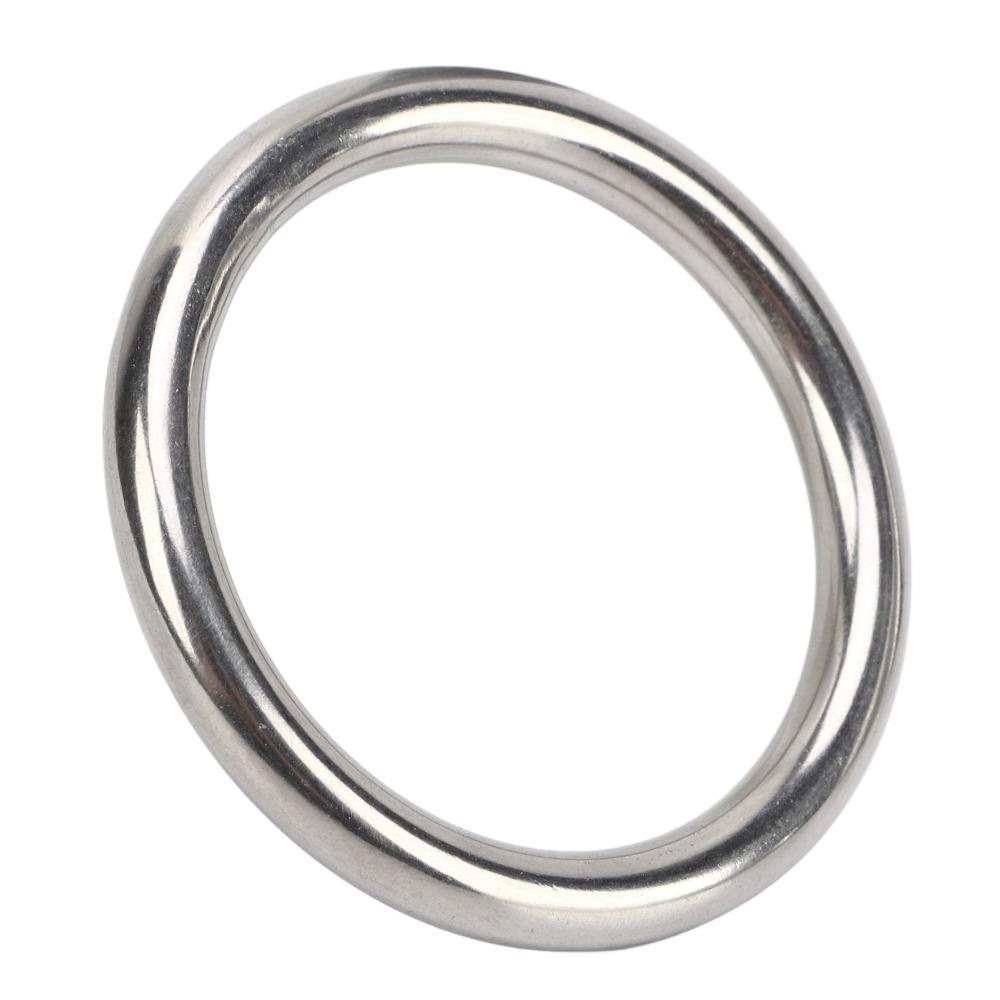 7 Pcs Silver O Ring Rustproof Solid Round Buckle Durable Stainless Steel O Ring  Diving Accessory