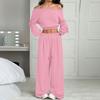 Women's Fashion Top Slim Fit Casual Pants Set
