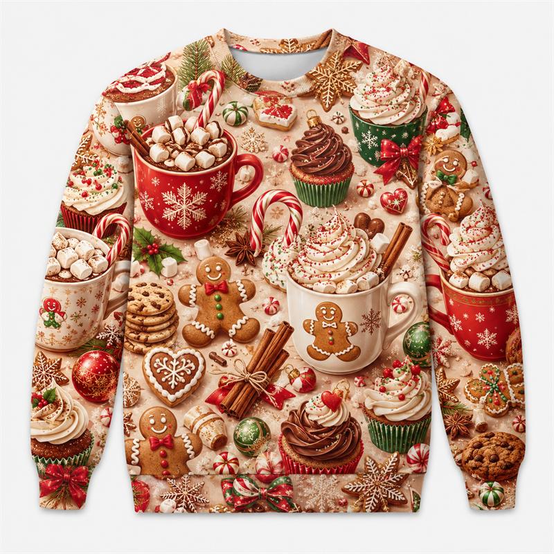 2027 New Ugly Christmas Sweatshirts Fashion Trendy Unisex Holiday Party Wear Xmas Sweater Casual Oversized Pullovers Tracksuit