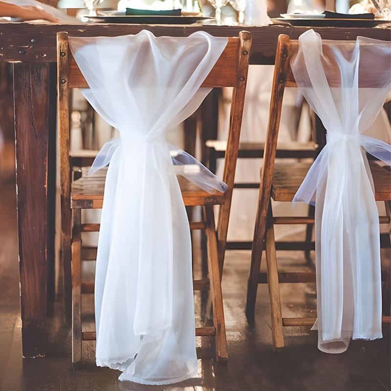 6m Hochzeitsbogen Drapierung Chiffon Organza Tüll Durchsichtiger Stoff Drapier Vorhang Drapierung Hochzeitszeremonie Hintergrund Drapier Dekorationen