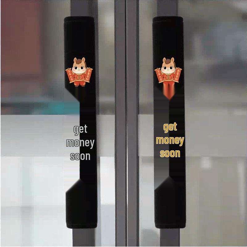 New Year Festive Thickened Door Handle Cover