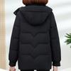 Dampuffjackor Vinter Vintage Korta Parkas Med Huva Plus Size Eleganta Tjocka Varma Dunrockar Kvinna Ytterkläder