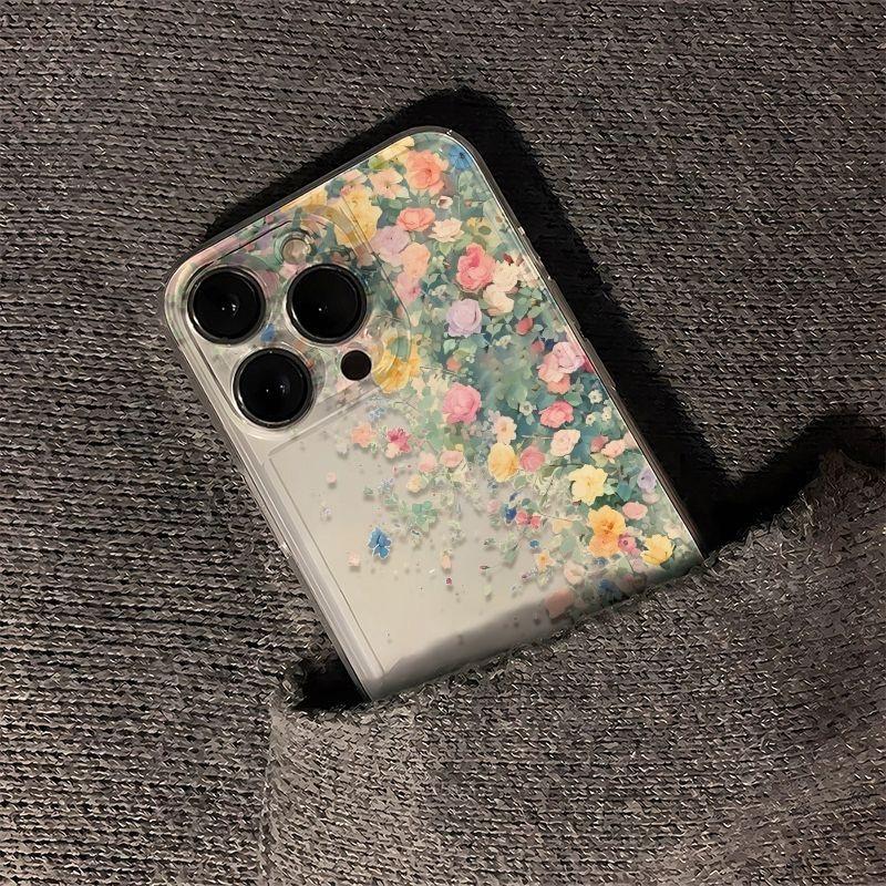 Transparent Mobile Phone Case 15 for IPhone16 Full Screen Floral Protective Cover 13 for Apple 11 Space Soft Shell 12 Anti-fall