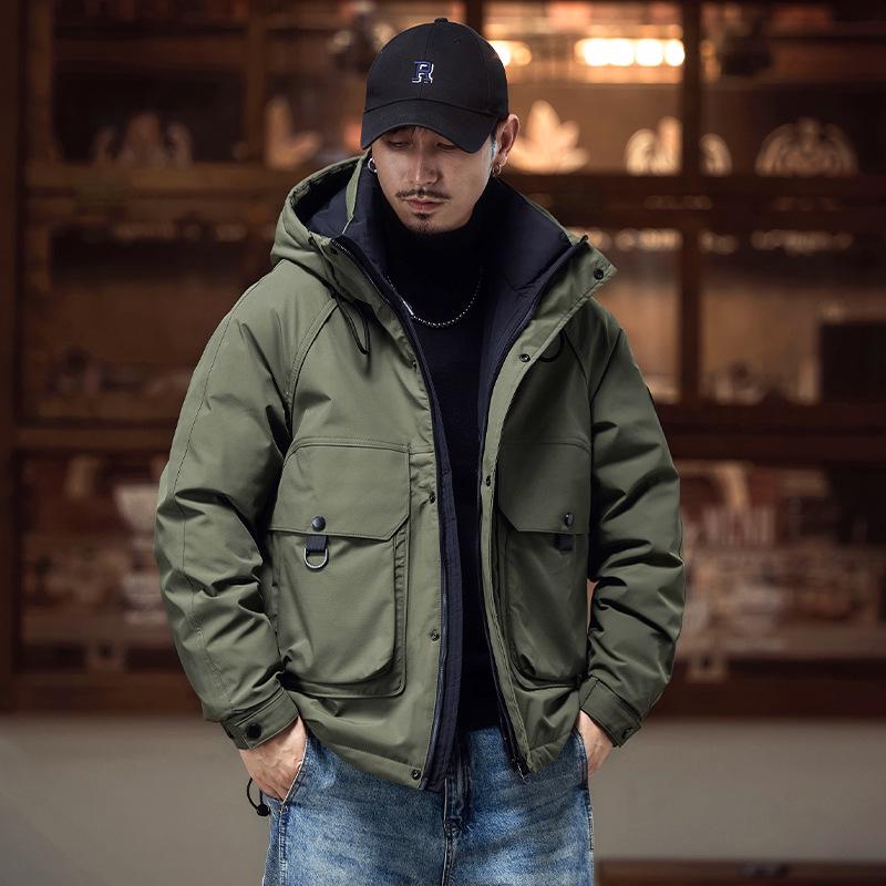 2025 Winter Men's Retro Down Workwear Jacket - Trendy American Style