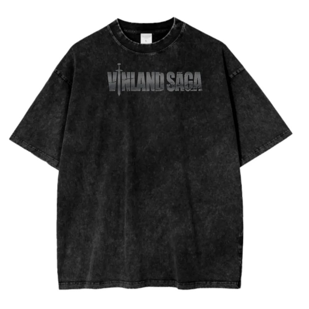 Historical Themes Anime Vinland Saga Manga Graphic Print T-shirt New Harajuku Streetwear Y2K Fashion Men Women Washed Cotton