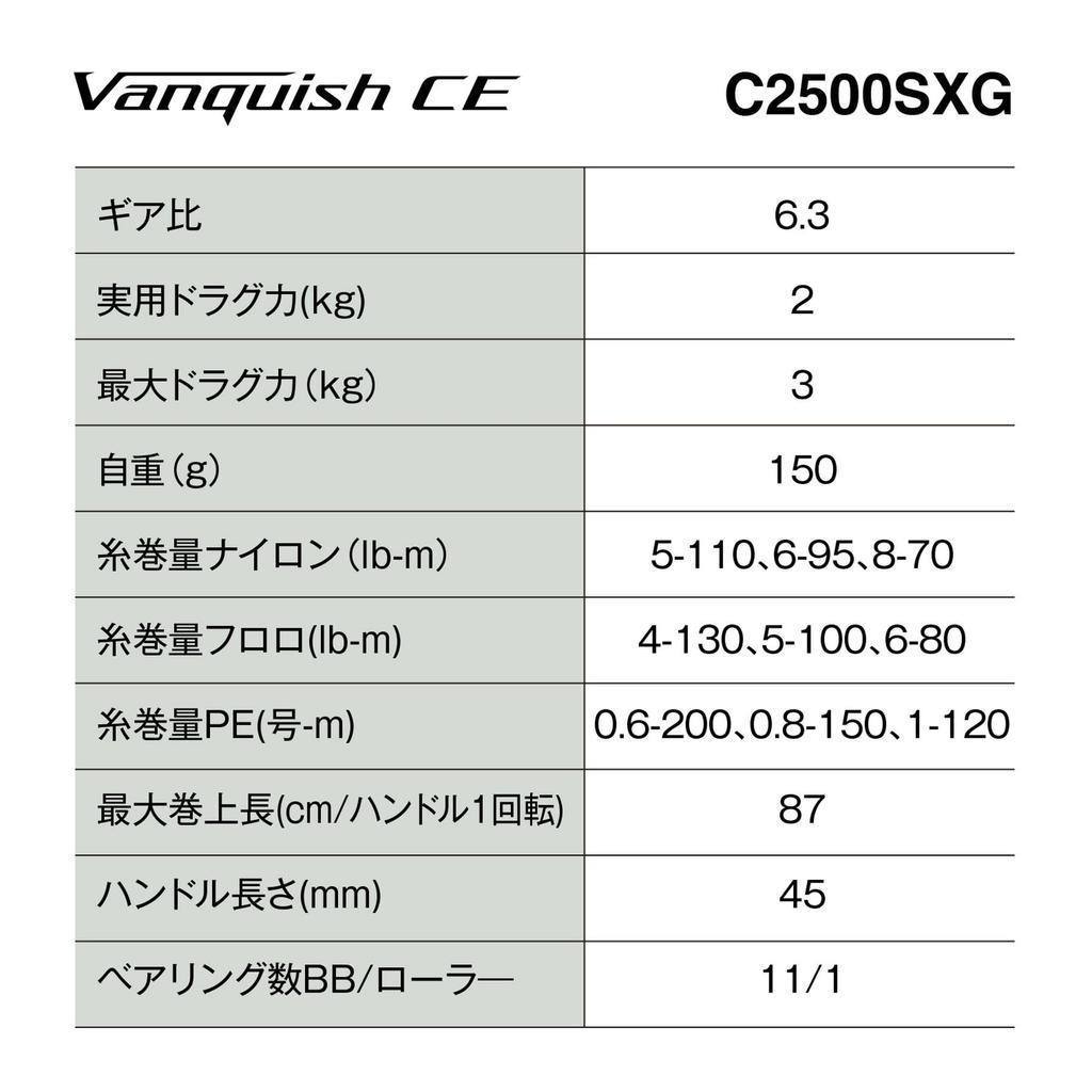 SHIMANO Mulineta de spinning 26 Vanquish CE C2500SXG